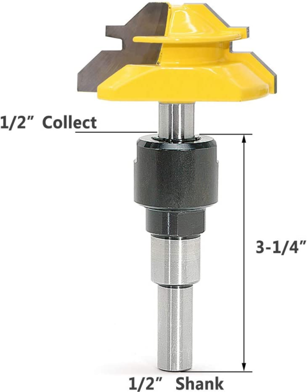 1/2 Inch Shank Router Collet Extension Chuck, Accepts 1/2-Inch Shank Bits, Exten