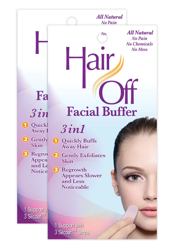 Hair Off Facial Buffer - All-Natural, Pain & Chemical Free Hair Removal