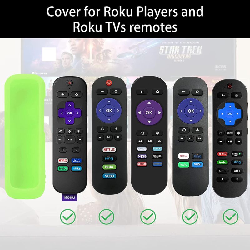 2 Pack Remote Case for Roku, Battery Cover for TCL Roku Smart TV Steaming Stick