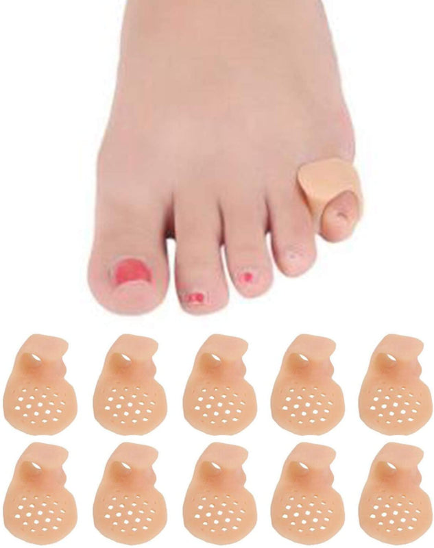 5 Pairs-Pinky Toe Cushion Splint, Gel Toe Separators, Little Toe Straightener wi