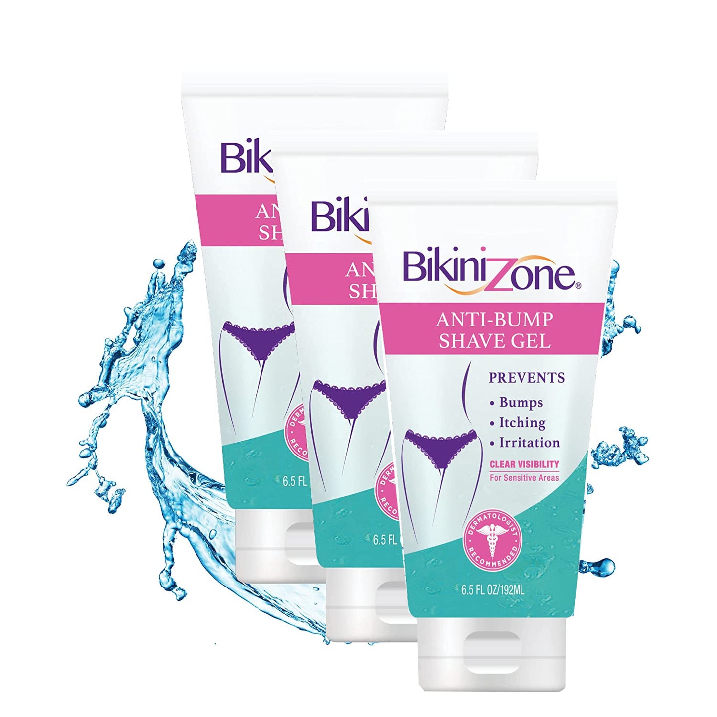 Bikini Zone Anti-Bumps Shave Gel - NEW 6.5oz size