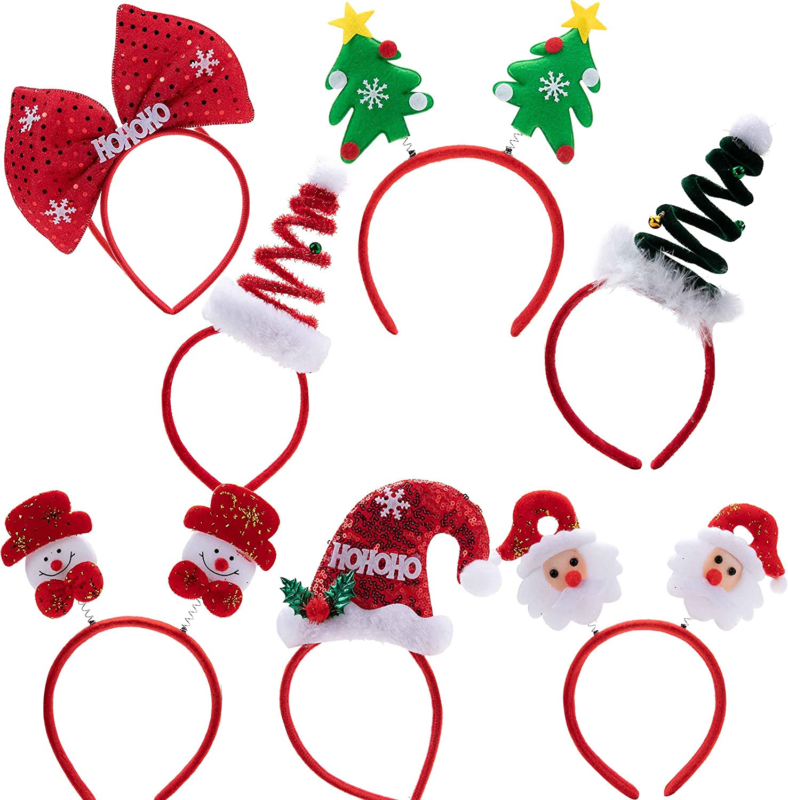 14 Christmas Headbands with Different Designs for Christmas and Holiday Parties
