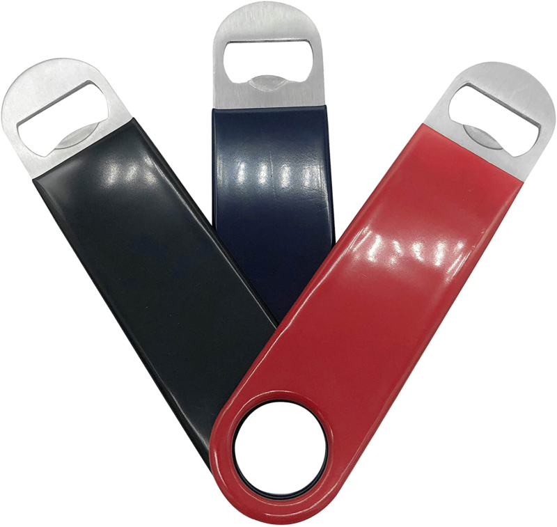 3 Pack Heavy Duty Stainless Steel Flat Bottle Opener, Solid and Durable Beer Ope