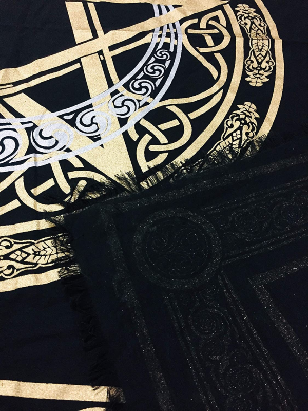 Altar Cloth Crescent Pentagram Witchcraft Alter Tarot Spread Top Cloth Wiccan Sq