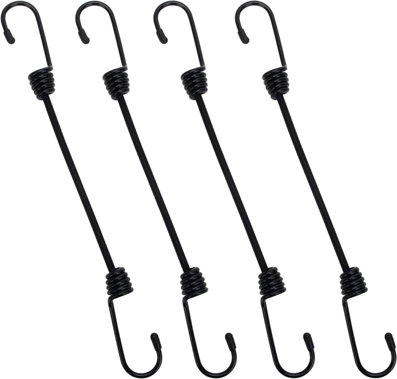 4 PCS Bungee Cords, Elastic Hooks for Air Conditioner outside Unit Covers