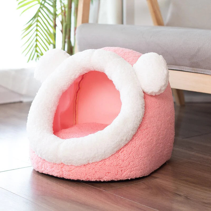 Cat Bed Pet House Dog Cave Winter Warm Soft Nest Kennel Kitten Bed House Sleeping Bag for Small Medium Cat Condos