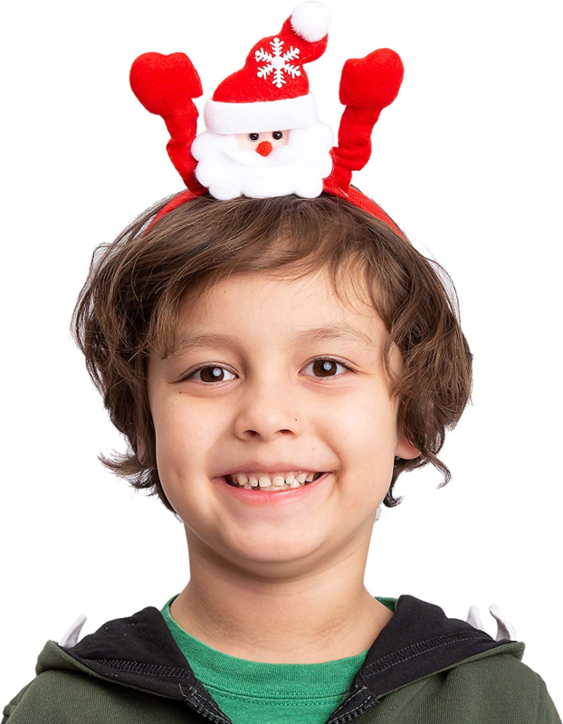 8 Packs Christmas Headbands Christmas Head Hat Toppers Christmas Costume Accesso
